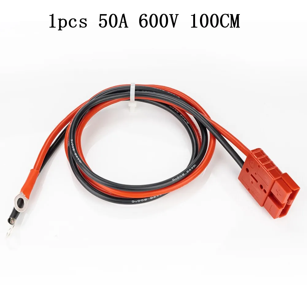

30/50/100cm 50A 12AWG Cable Connector For Anderson Plug Extension Cord Electric Forklift Battery Charging Cable Connector