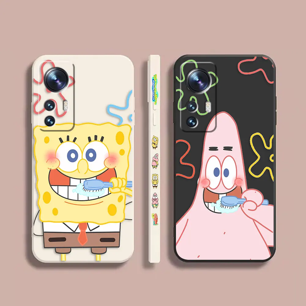 

Funny S-SpongeBob Patrick Star Cartoon Phone Case For Xiaomi 13 12 12T 12S 11 11T 10 10S 9 8 Pro Ultra Lite Case Funda Shell