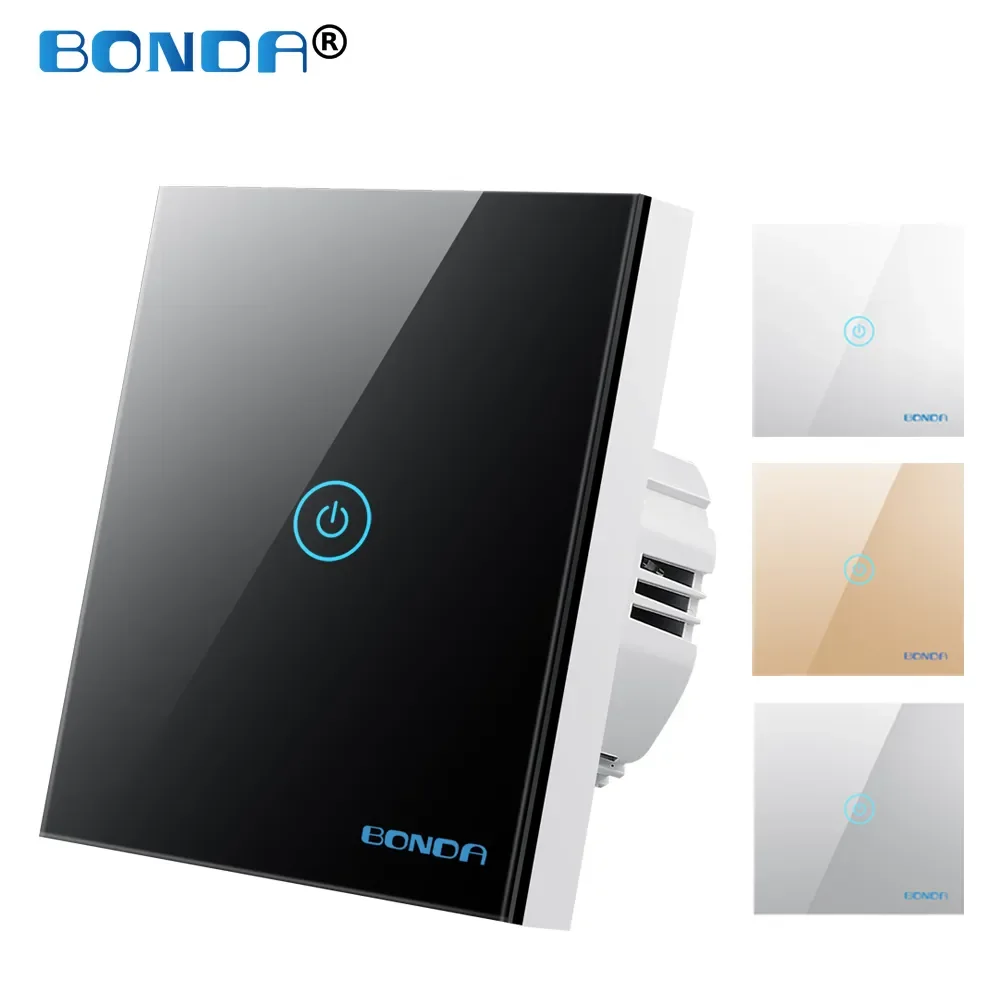 

NEW2023 Touch Sensor 220V Smart Home Crystal Glass Panel Waterproof Scratch Resistant 4 Color Available Lamp Wall Light Switche