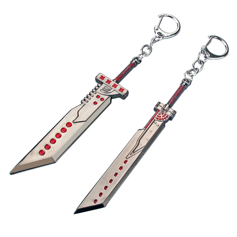 

Final Fantasy VII Remake Sword Keychain Cloud Strife Zack Fair Buster Sword Metal Pendant Weapon Key Chains Cosplay llaveros