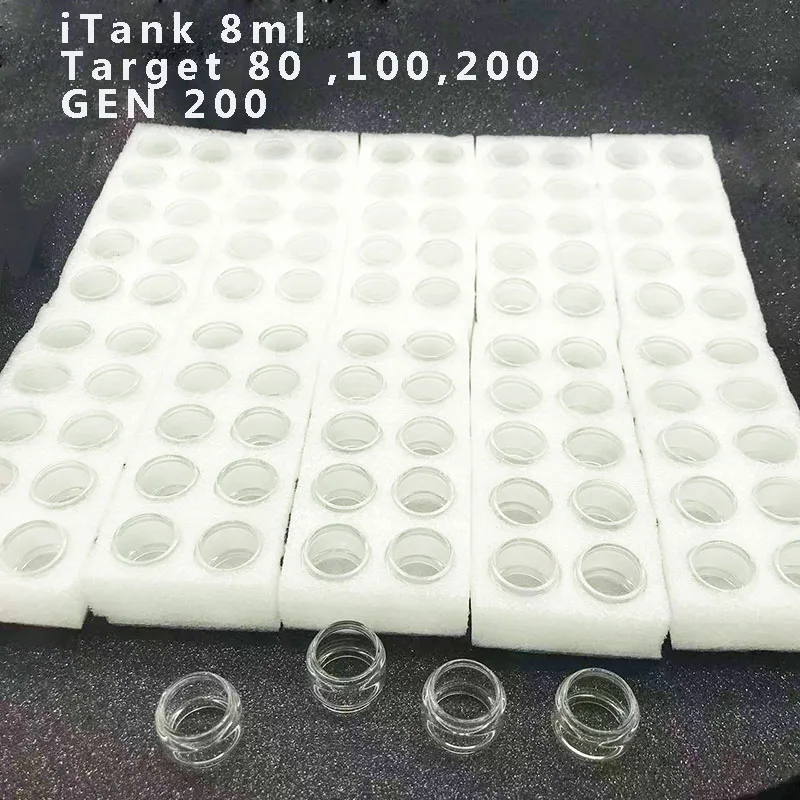 100 шт., стеклянная пузырьковая трубка для Vaporesso Target 200 GEN 200 Target 100 Target 80 GEN X iTank 8 мл, стеклянный резервуар, резервуар для замены