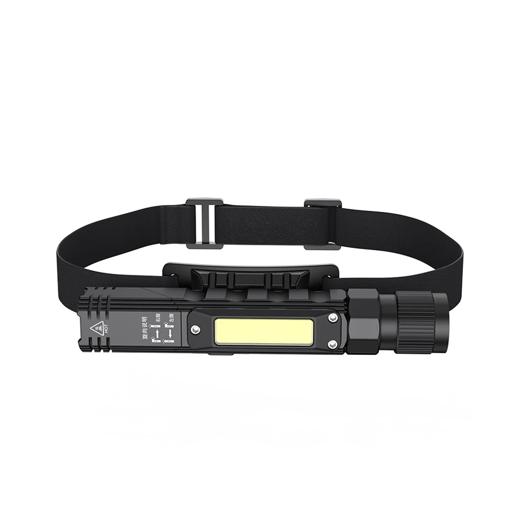 

G19 LED COB Flashlight Work Headlamp Floodlight Waterproof 5 Modes 90 Degree Rotatable Head Torch Repairing Emergency