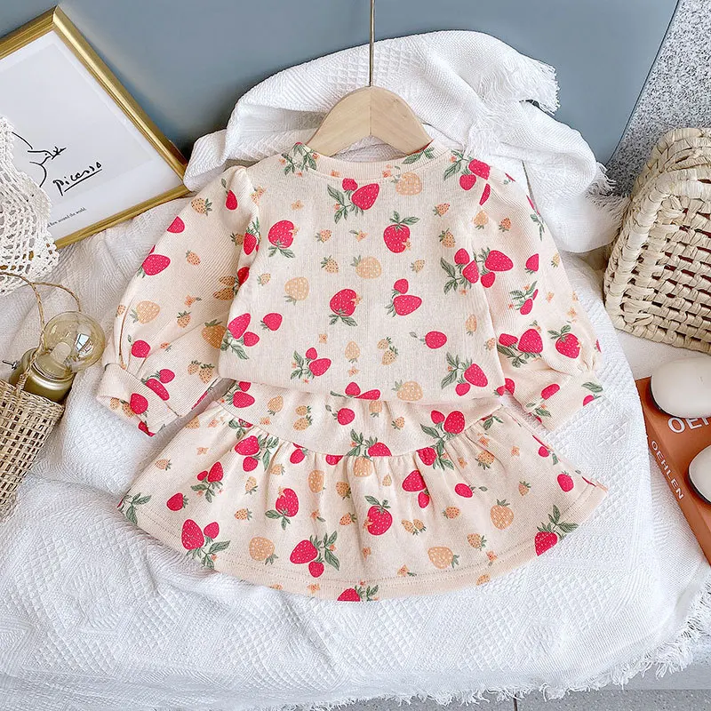 Повседневные комплекты одежды для девочек осенние и весенние детские костюмы из