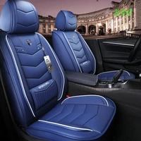 car seat covers for sedan suv durable leather universal full set five seaters cushion mat for front and back cover quality blue