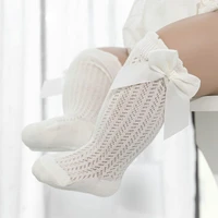baby girl mesh socks toddler baby bow cotton summer baby knee socks newborn infant non slip long baby socks 0 1 3t