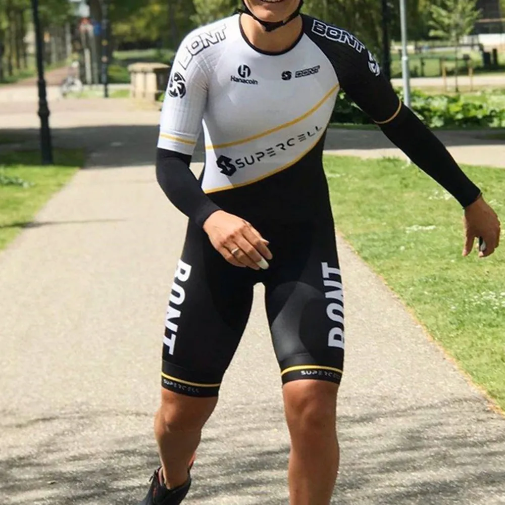 Team Skating Skinsuit Racing Suit Bont Inline Speed Triathlon Fast Skate Clothing Ropa Patinaje Velocidad Roller Skate Jumpsuit