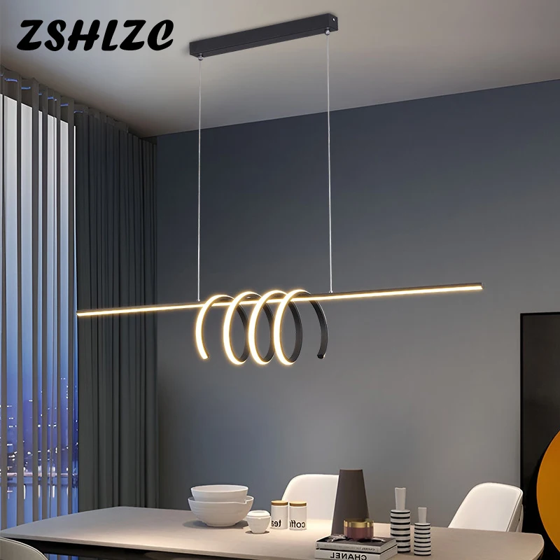 Купи Creative Modern Led Pendant Light 120cm Home Decor Led Pendant Lamp for Living room Dining room Kitchen Hanging Light 110V 220V за 5,287 рублей в магазине AliExpress