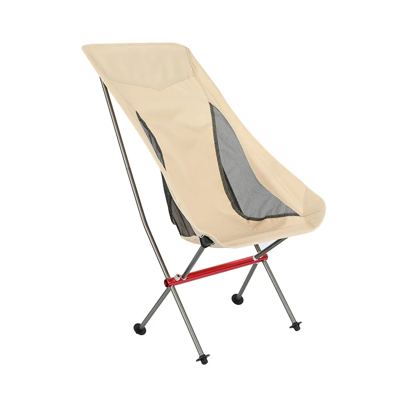 New Portable Camping Moon Chair Lightweight Aluminum Folding Picnic Beach Chairs Outdoor Travelling Fishing Hiking Garden Seat