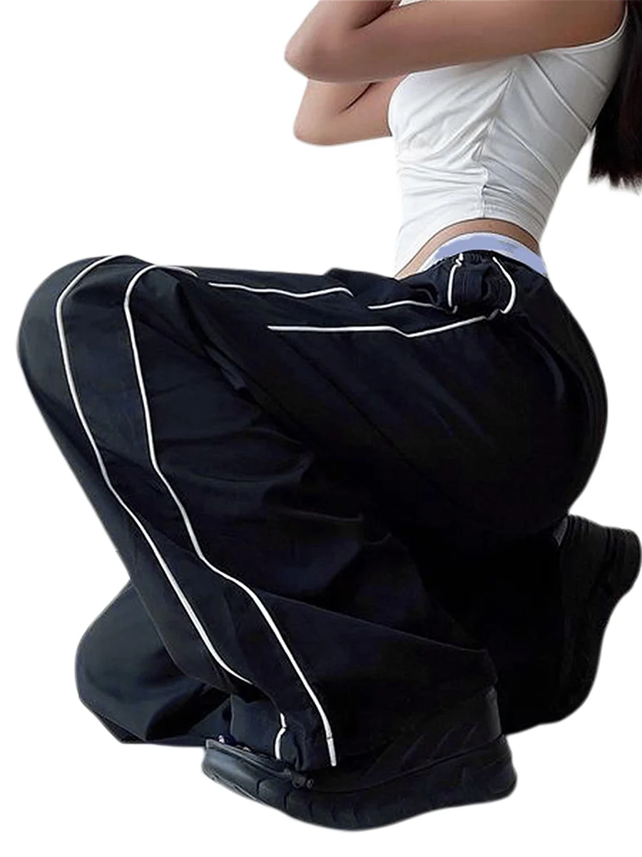 Брюки-карго женские с эластичным поясом повседневные спортивные штаны широкими