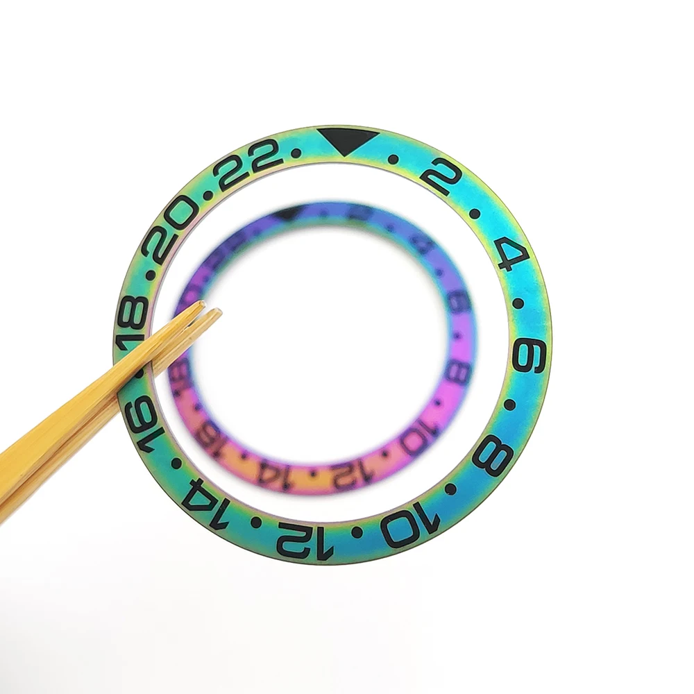 Часы модификации магазина 38 мм Цветные часы Безель высокое качество керамика GMT