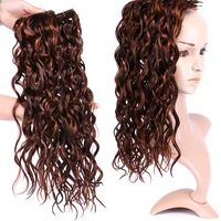 fsr synthetic curly weave hair extensions 100 grampcs natural wave hair bundles for women