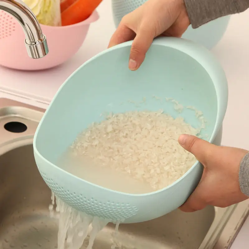 

Food Grade Plastic Rice Beans Peas Washing Filter Strainer Basket Sieve Drainer Cleaning Gadget Kitchen Accessories