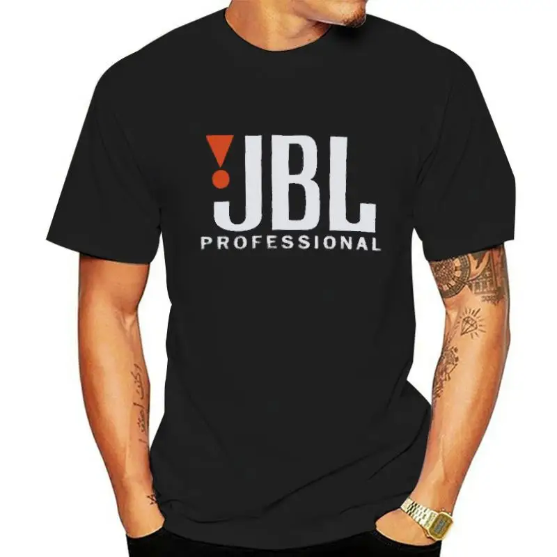

New Popular JBL Professional Mens Black T-Shirt S-3XL Free shipping new fashion 100% Cotton For Man Tee cheap wholesale