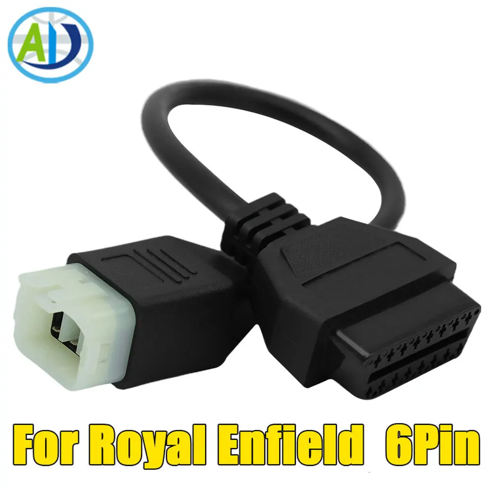 

Кабель-адаптер OBDII для Royal Enfield 6Pin OBD2 диагностический кабель для мотоциклов Interceptor 650cc/Continental GT 650cc/535cc