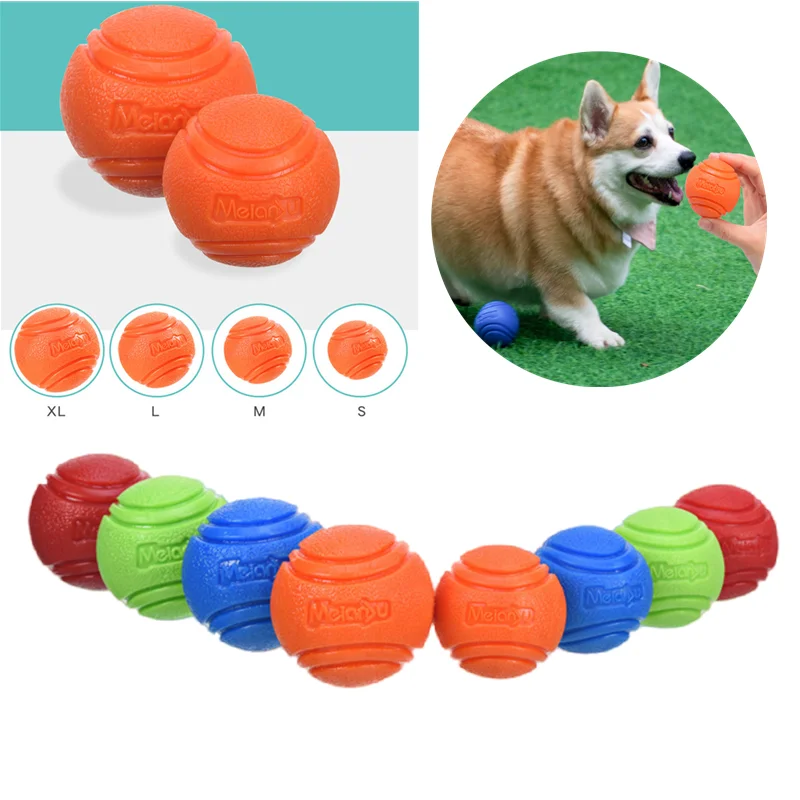 

Pet Dog Solid Recovery Dog Toys Bouncy Resistance Throwing To Supplies Training Chew Outdoor Pet Rubber Dogs For Ball Ball