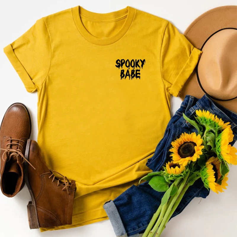 

Женская футболка на Хэллоуин с принтом, размеры L M