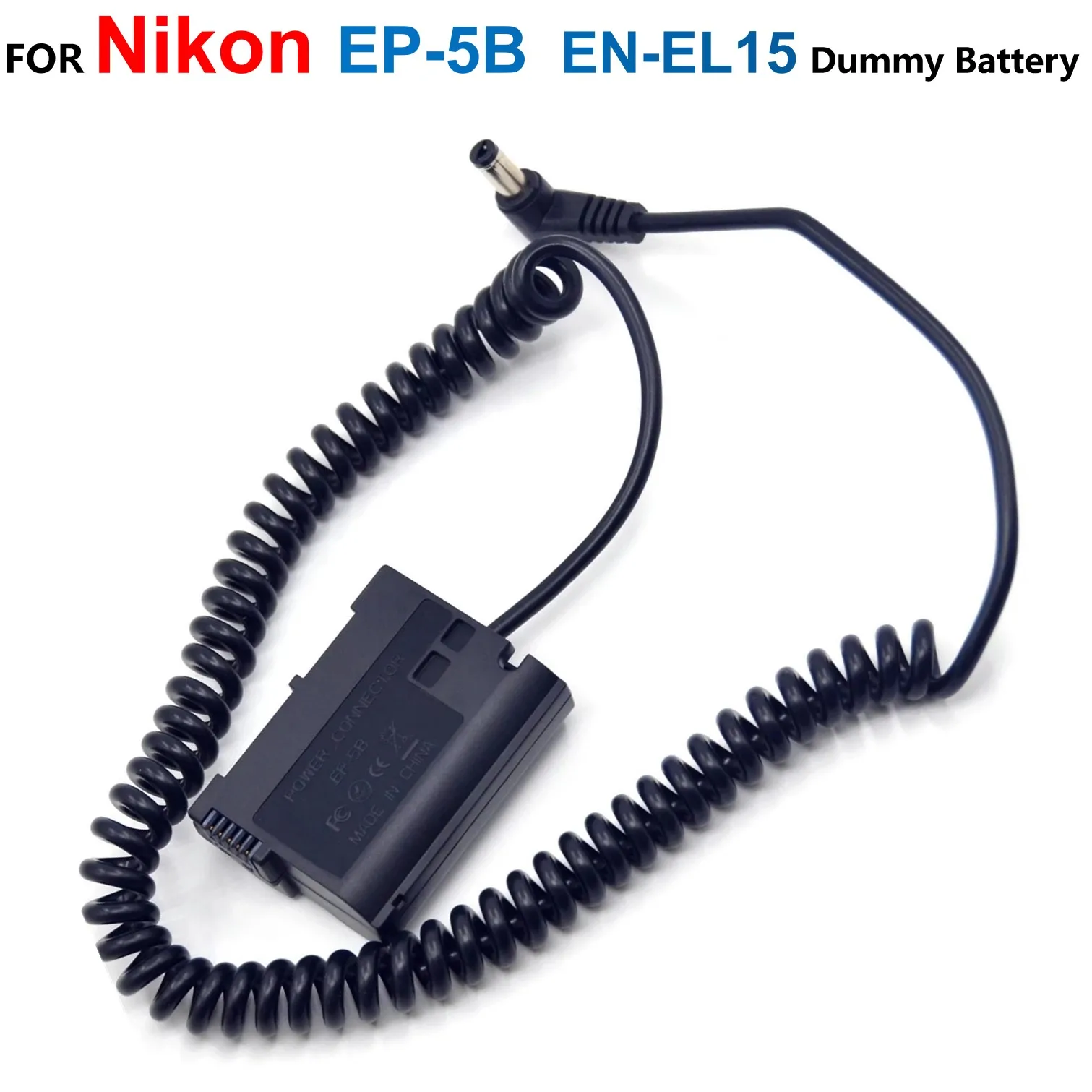 

EP-5B Spring Cable EN-EL15 ENEL15 Dummy Battery For Nikon Z6 Z7 1 V1 D7500 D7200 D7100 D7000 D850 D810 D810A D800 D800E D750 D