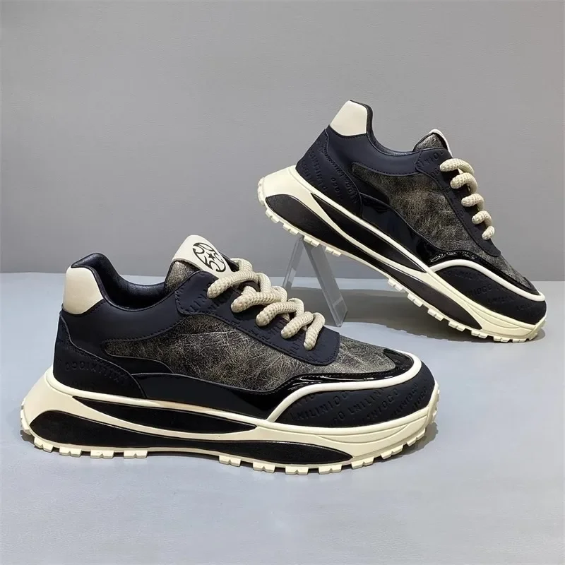 Мужские кроссовки на массивном каблуке весна-осень повседневная обувь в