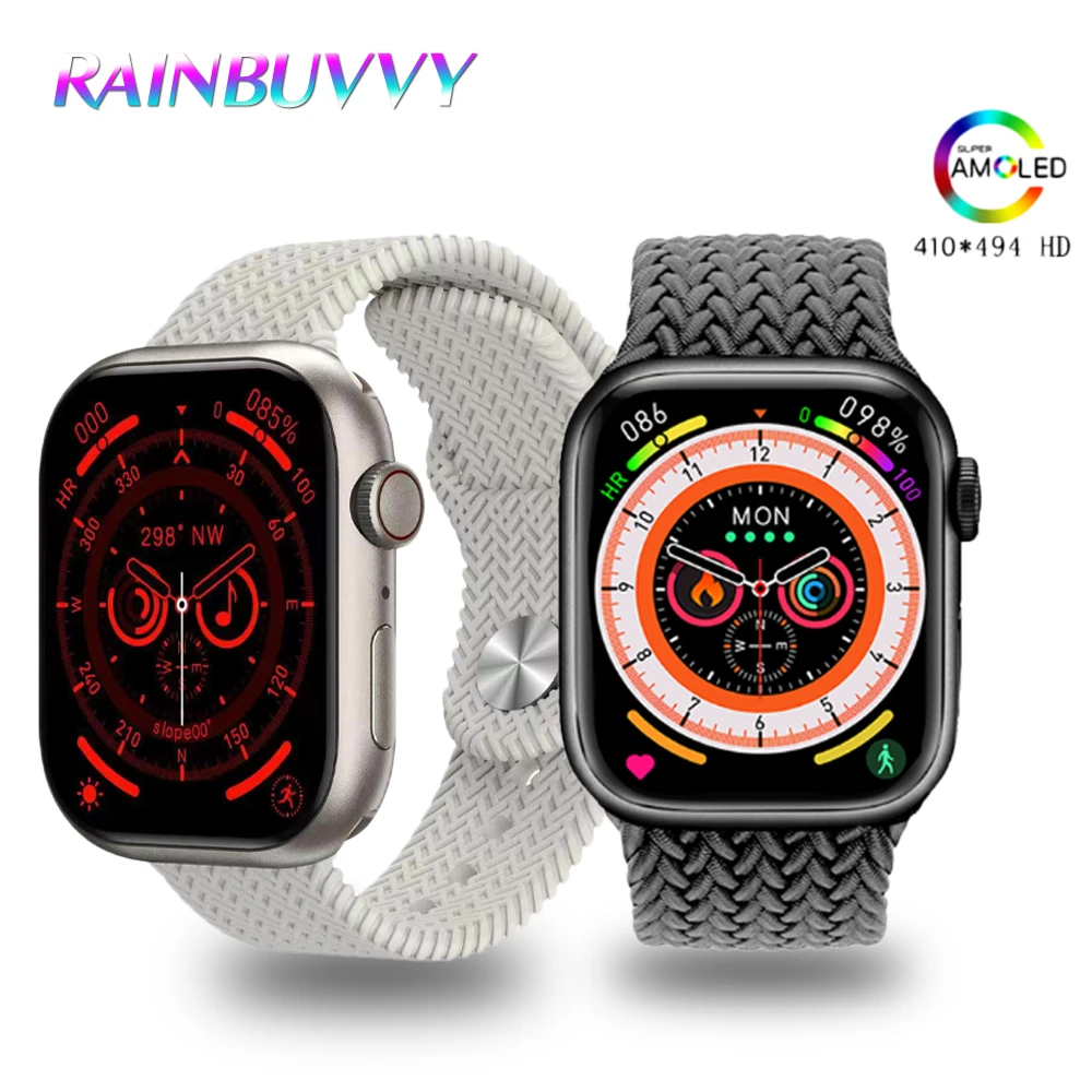 

Rainbuvvy HK9 Pro Smart Watch 2.02 Inch AMOLED Screen 45mm Men Series 8 Wireless Charging NFC Bluetooth Call Sport Smartwatch