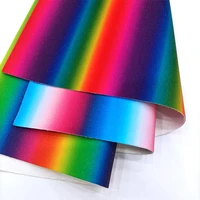 frosted iridescent gradient rainbow shiny pu vinyl synthetic faux leather fabric sheet for making shoesbagbowdiy 30135cm