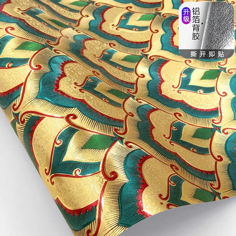 

Золотая фольга, оконная решетка, обои, пленка и наклейка для гостиной, фоновая декорация для телевизора, домашний декор, светоотражающая металлическая настенная бумага в рулоне, роскошный