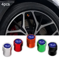 4pcs car tire valve caps wheel stem covers car styling accessories for subaru forester sh sg5 impreza xv legacy outback wrx sti