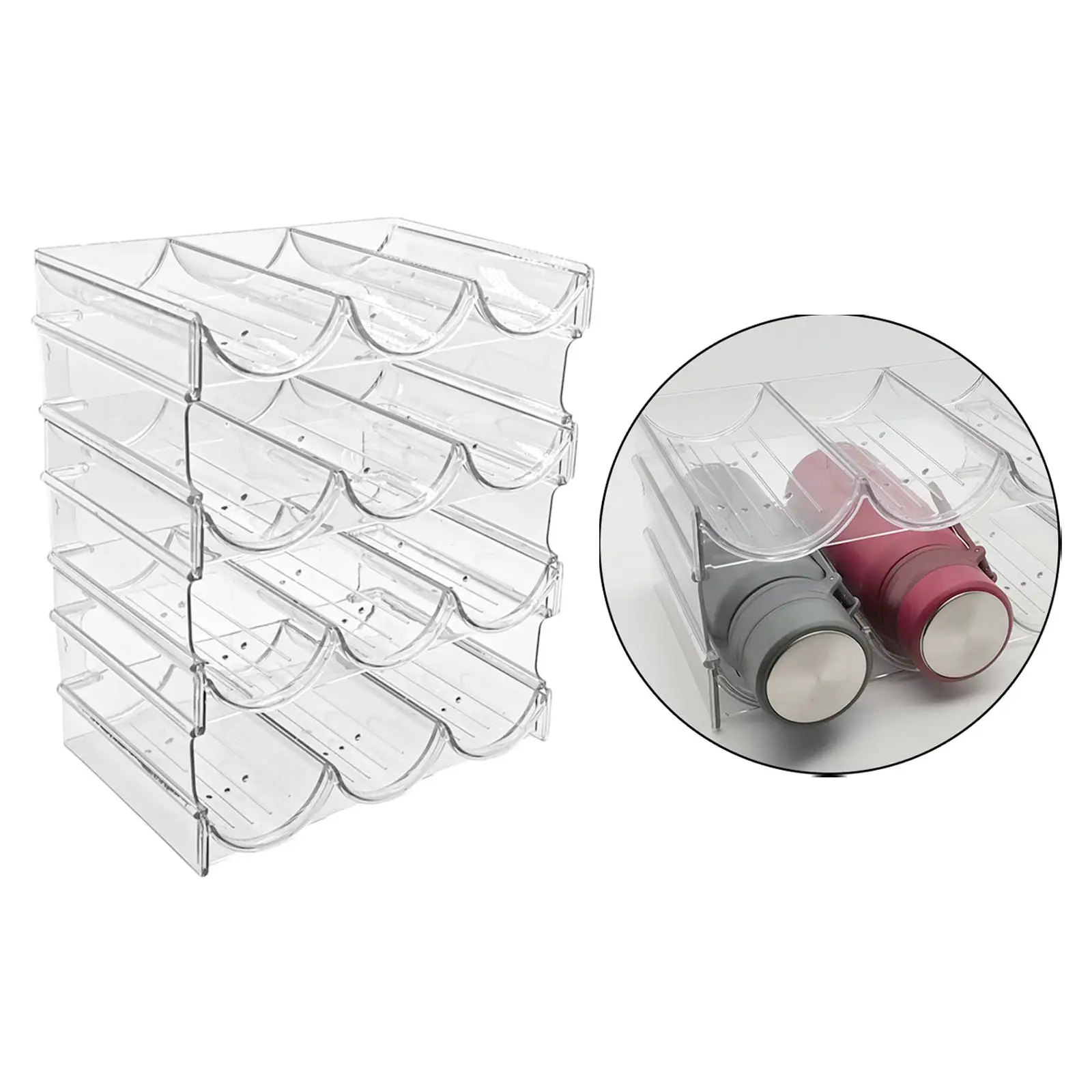 

Water Bottle Organizer 4 Tiers Accessories Free Standing Durable for Cabinet