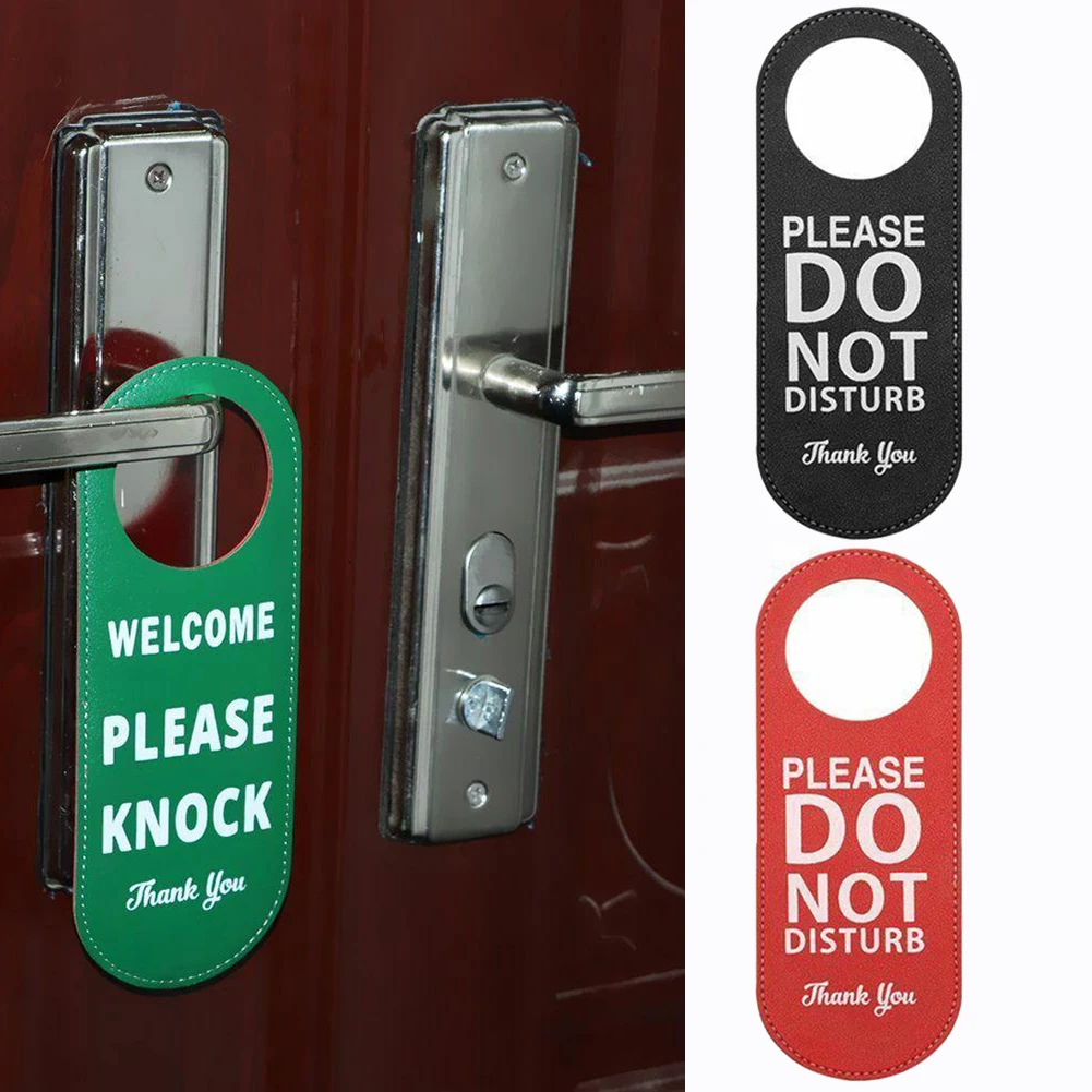 

2pcs Label Door Hanger Tags Do Not Disturb Signs Door Knobs Hanger Pendant For Hotel Meeting Bar Mall English Warn Signs