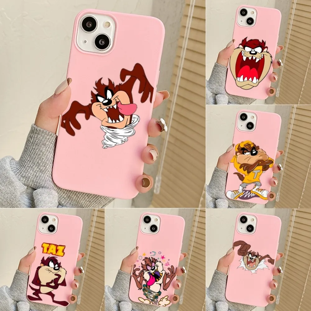 T-Tasmanian D-debil Taz Phone Case For Iphone 11 13 14 Pro Max X Xr Xs Se2020 12mini Pink Cover
