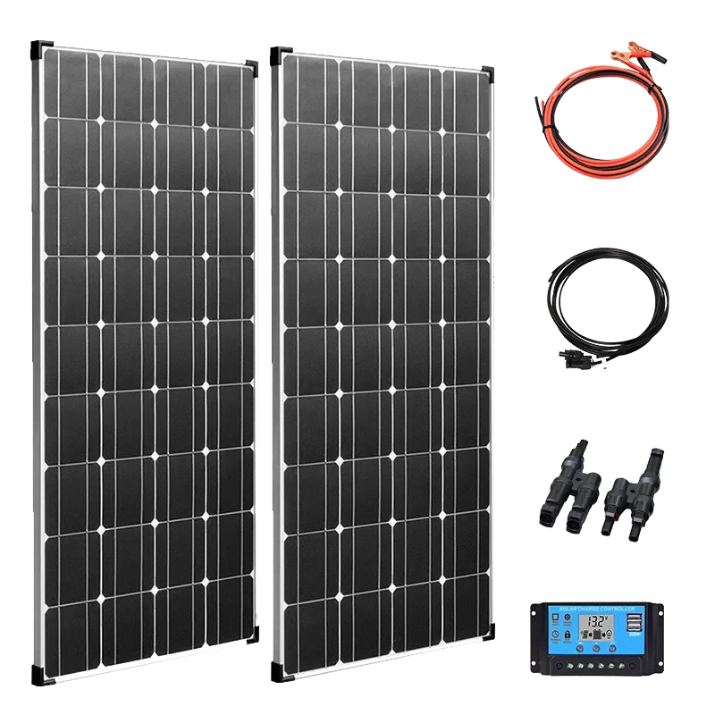 

Комплект солнечных панелей 240 Вт, гибкие панели, монокристаллические солнечные батареи, солнечные панели 12 В 24 В, зарядное устройство для аккумулятора для дома, RVs, фургонов