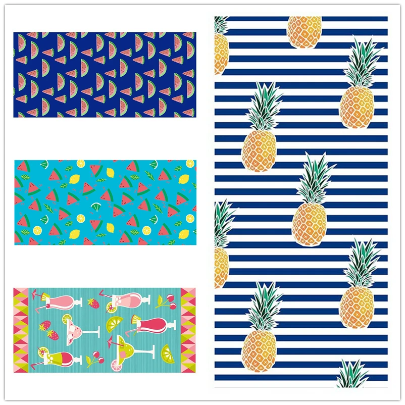 

Банное полотенце из микрофибры, быстросохнущее пляжное полотенце с принтом тропических фруктов, ананасов, без песка, очень мягкое одеяло для плавания и фитнеса