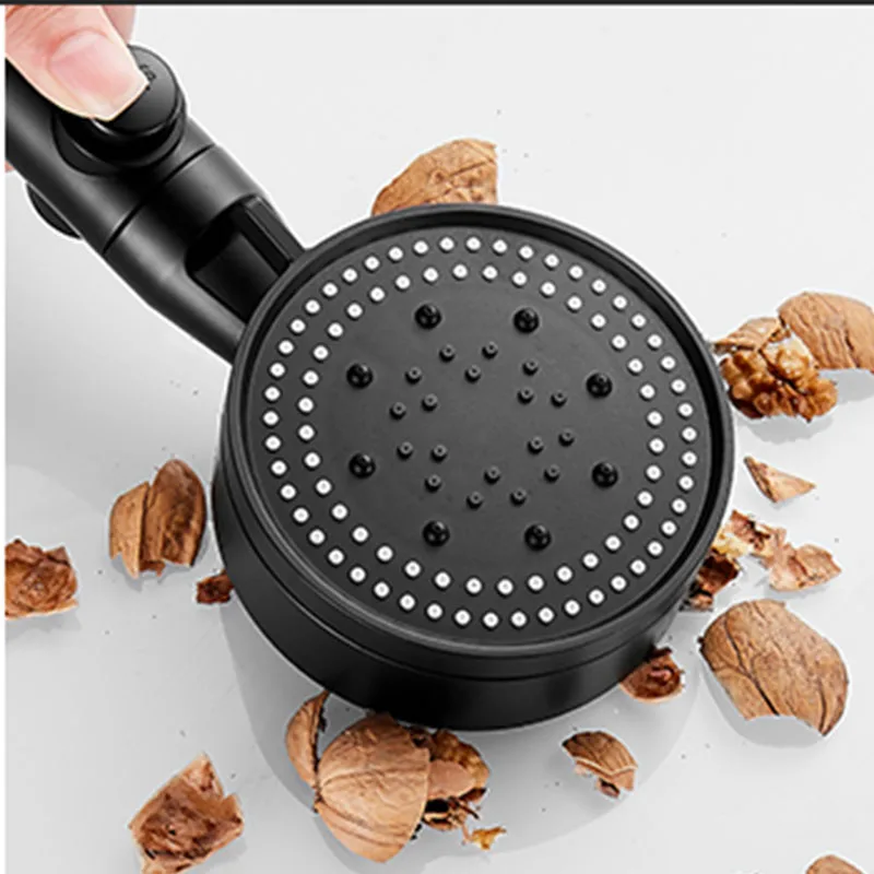 

Pressurized Black Shower Head Large Water Bathroom Turbocharged Shower Head Hand Held Pommeau De Douche Shower Head Parts EB5HS