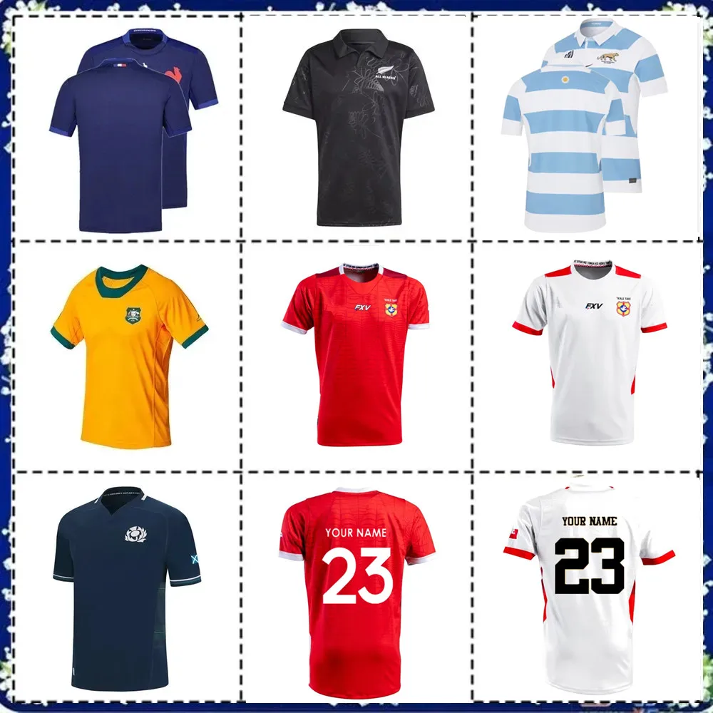 

2023 TONGA RUGBY Home Jersey Shirt Japan France 2023/2024 SCOTLAND ARGENTINA RUGBY JERSEYS Custom name and number