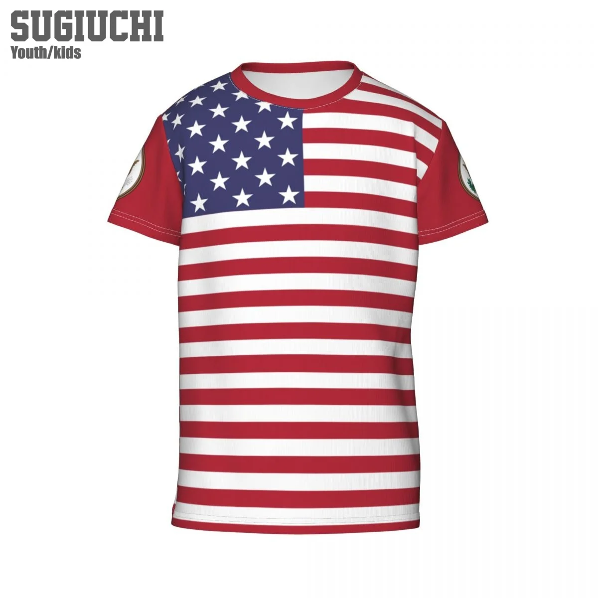 Пользовательское имя номер флаг США эмблема 3D футболки для детей молодежные