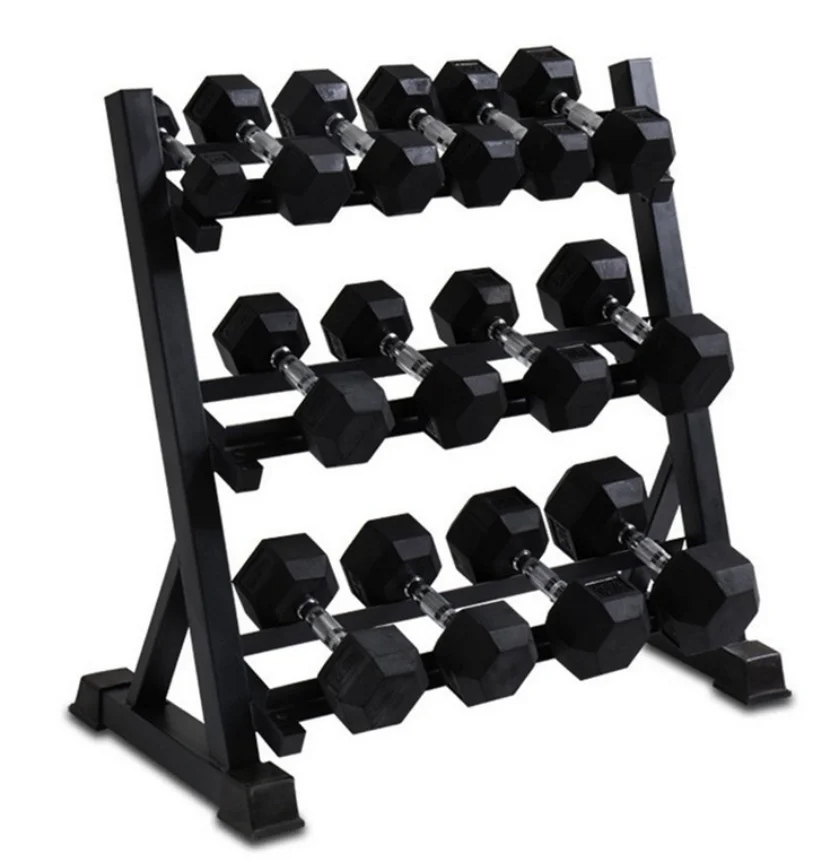 

Dumbbell rack hexagonal dumbbell display stand commercial three-layer dumbbell rack home fitness equipment storage rack