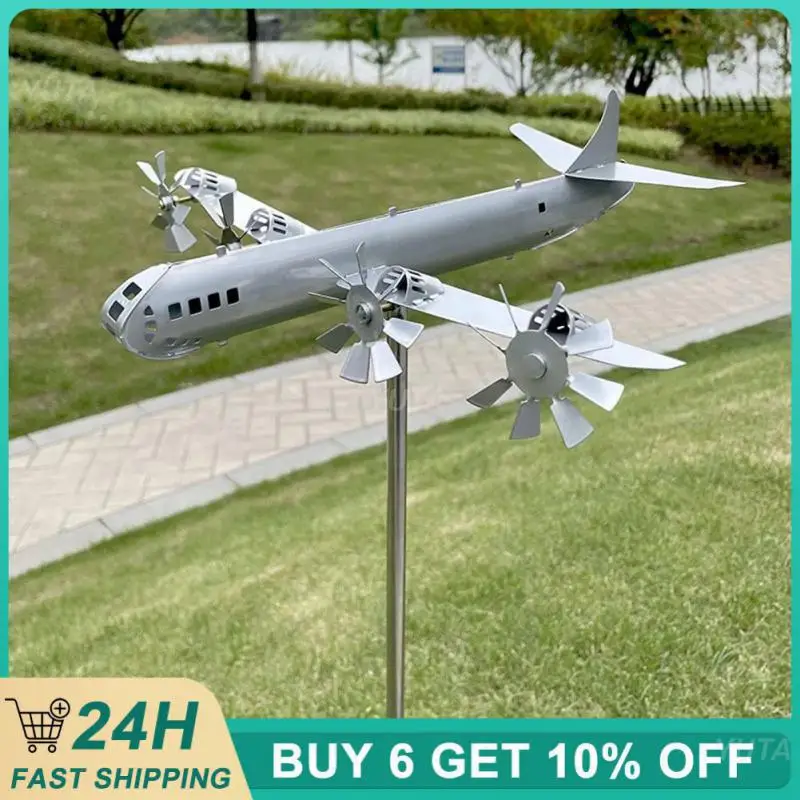 

Wind Spinner Airplane Model Metal Garden Decoration Aircraft Windmill 3d Outdoor Decor Wind Catcher Art Wind Chimes Spinners