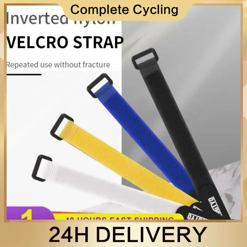 

Reverse Buckle Strap Colorful 2x28cm Adjustable Reusable Straps Accessories Cable Ties Nylon Bicycle Tie Rope Mtb Tie Handlebar