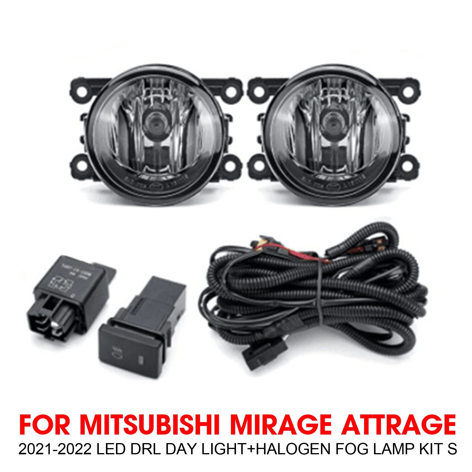 

Светодиодная лампа дневного света и галогенная противотуманная фара в сборе для Mitsubishi Mirage ATTRAGE 2021-2022, водонепроницаемая