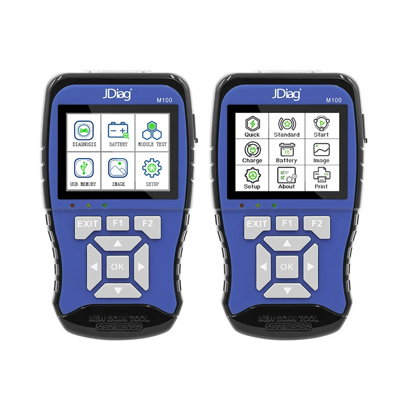 

Jdiag M100 motorcycle diagnostic scanner tools full set for dual system battery test
