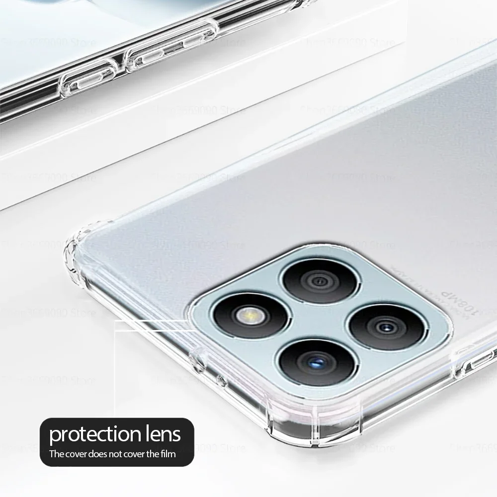 Прозрачная защитная задняя панель для телефона Honor X8b мягкий силиконовый