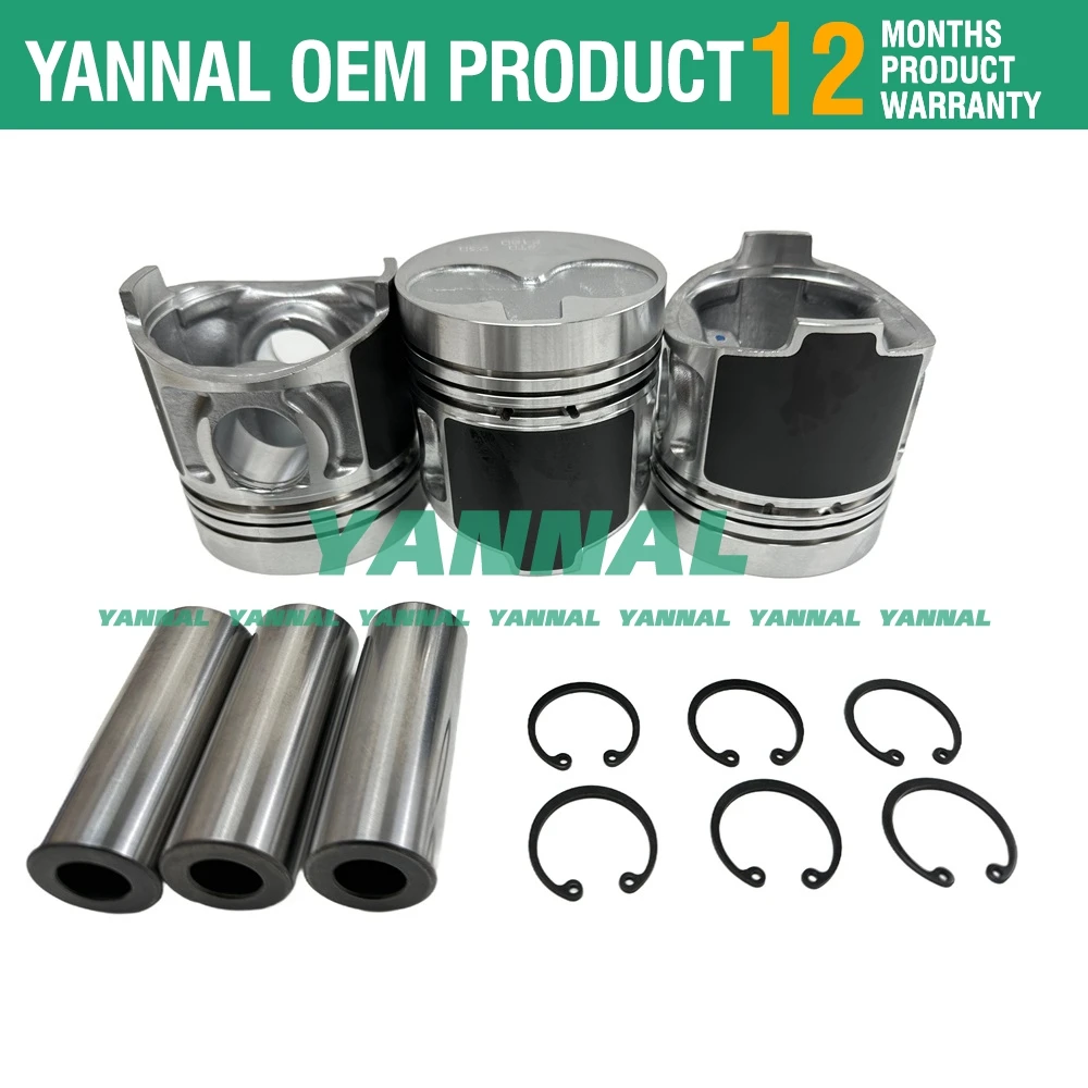 For Caterpilla C1.5T Cylinder LIner Kit Excavator Tractor Loader Diesel Engine Repair Parts