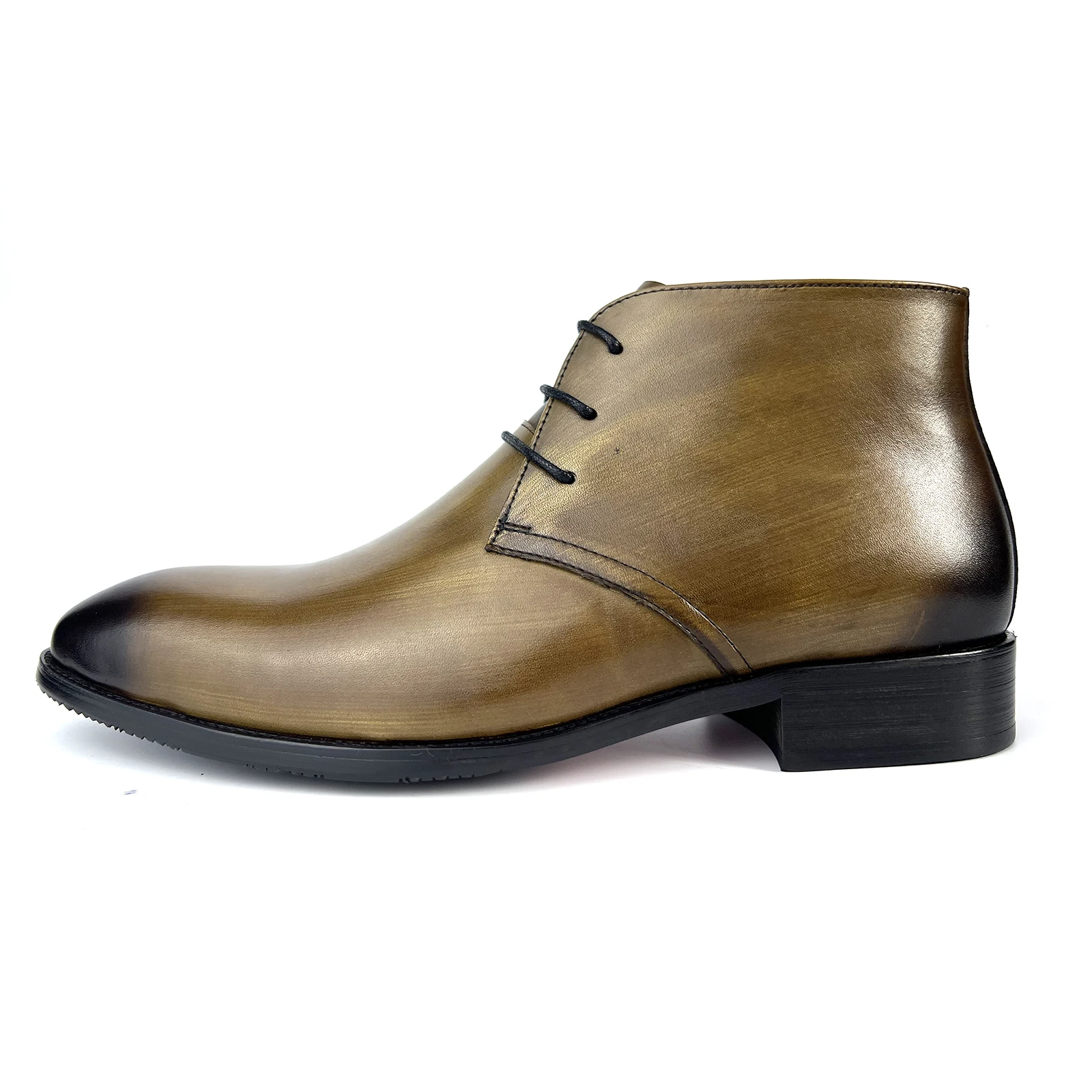 

Ботильоны мужские из натуральной кожи, Классические ботинки ручной работы, Высокий Верх на молнии, на шнуровке, базовые сапоги цвета шампан...