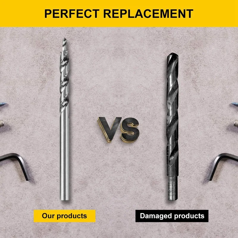 3/8 Inch Pocket Hole Drill Bit With Depth Stop Collar 1/4 Hex Shank Replacement Twist Step Drills For Kreg Manual Gu