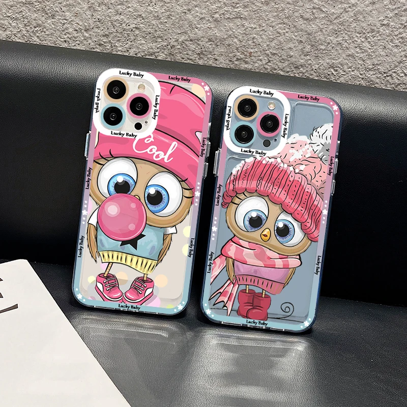 

Cute cartoon Owl Phone Case for iPhone 11 12 13 Mini Pro Max 14 Pro Max Case shell