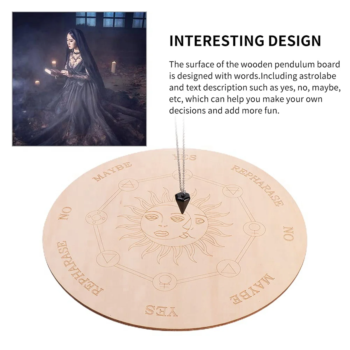 Звездная маятниковая доска для гадания метафизическая сообщений деревянная с