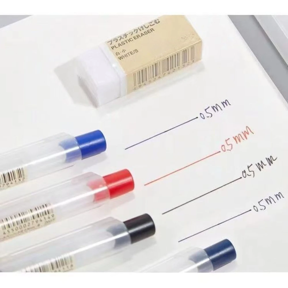 Гелевая ручка-роллер 0,5 мм с чернилами MUJI, сменные стержни, шариковая ручка для школы, офиса, студентов, канцелярские принадлежности (четыре цвета на выбор) (art.: 3920db10d67bd) - 3920db10d67bd