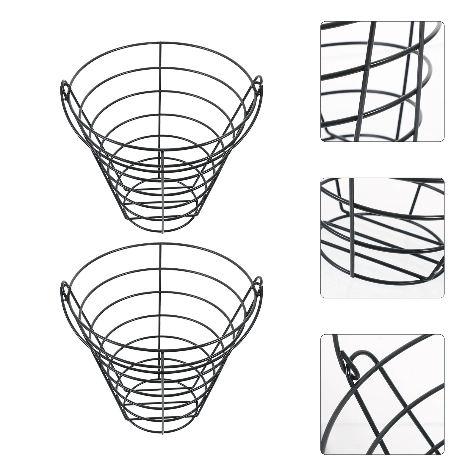 

2 Pcs Storage Rack Outdoor Metal Golfball Container Metal Balls Collecting Bucket Container Handle Portable Steel Outdoor