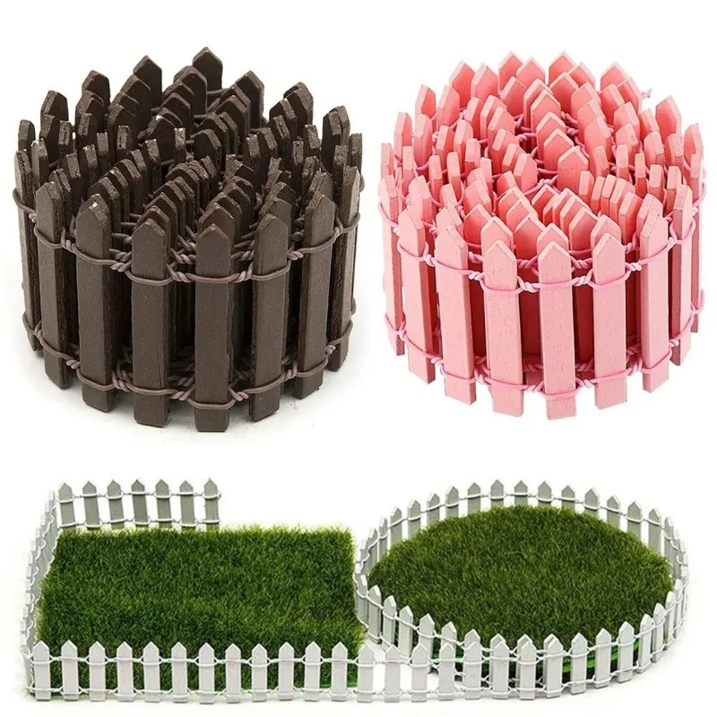 Миниатюрный деревянный креативный имитация забора 5*100 см для домашнего сада