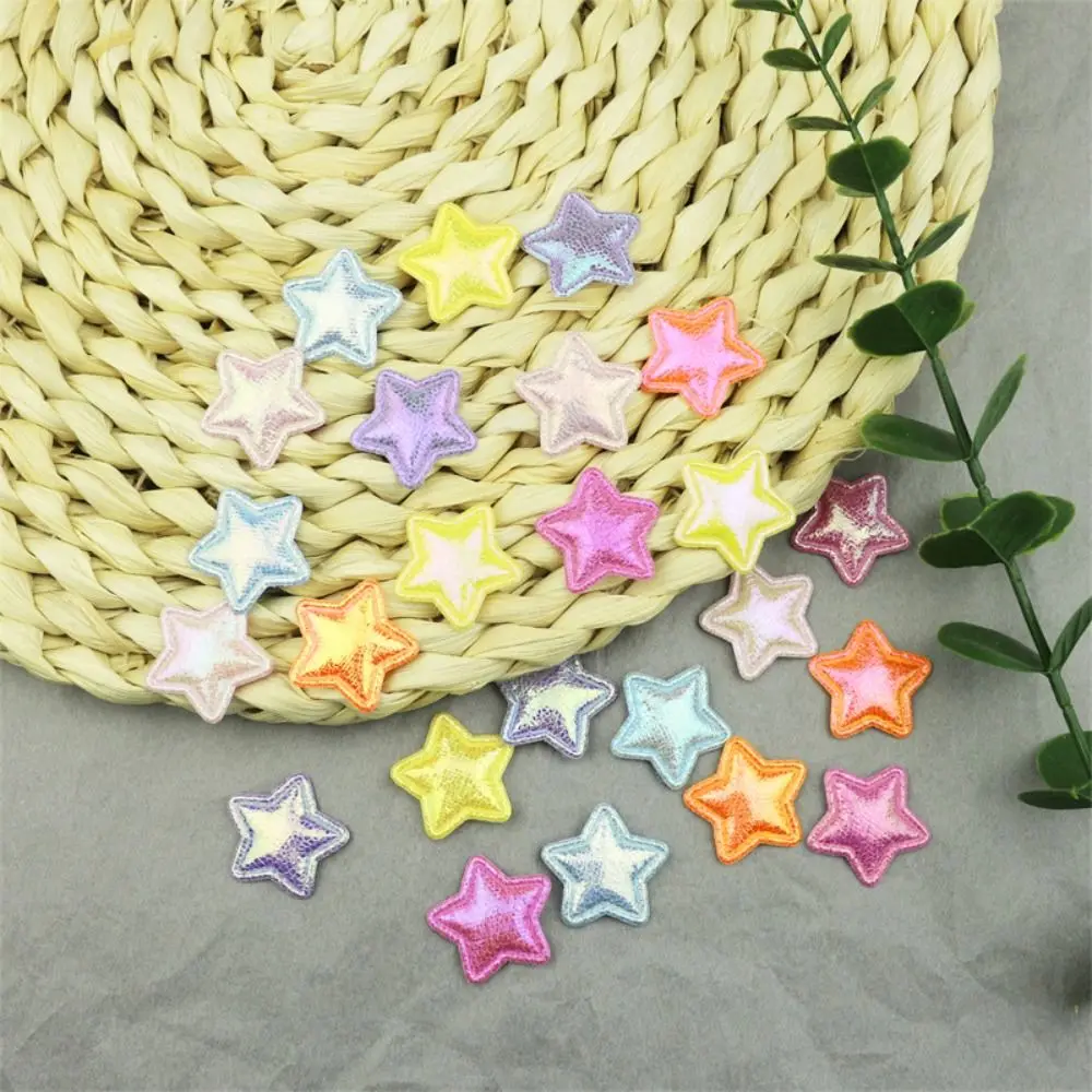 

50 pcs Colorful Star Applique for Handmade Hat Crafts Clothes Sewing Patches DIY Headwear Clips Bow Decor Accessories