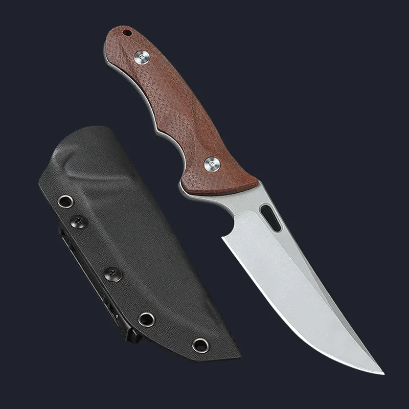 Нож с фиксированным лезвием 8CR14 стальное лезвие льняная ручка кухонные